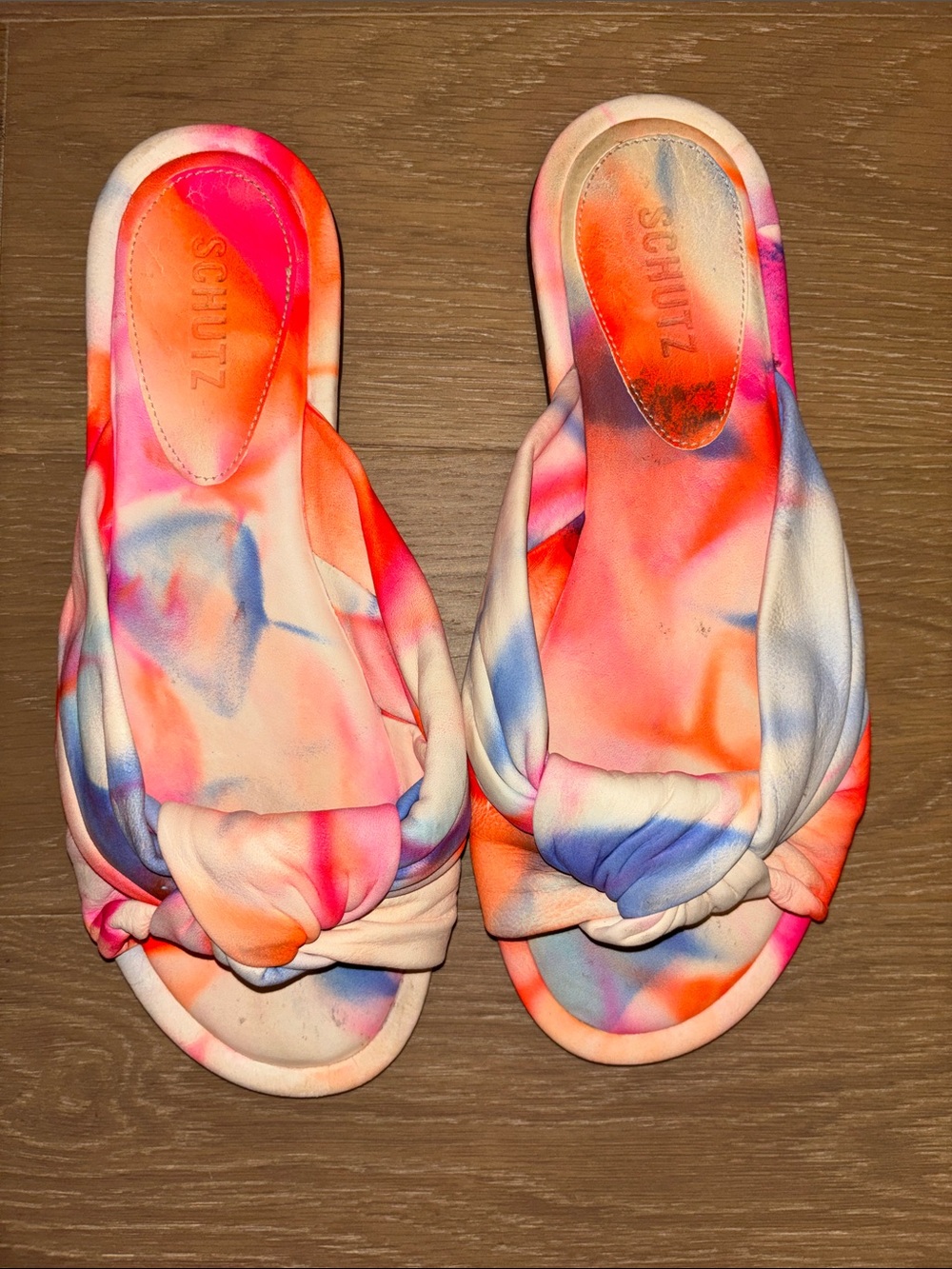 SCHUTZ Leny Tie Dyed Sandals 7.5